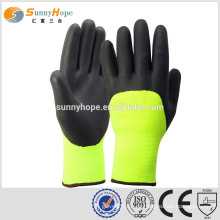 Sonnige hoffnung 3/4 beschichtete billige nitril winter glatt beschichtete handschuh sicherheitshandschuhe